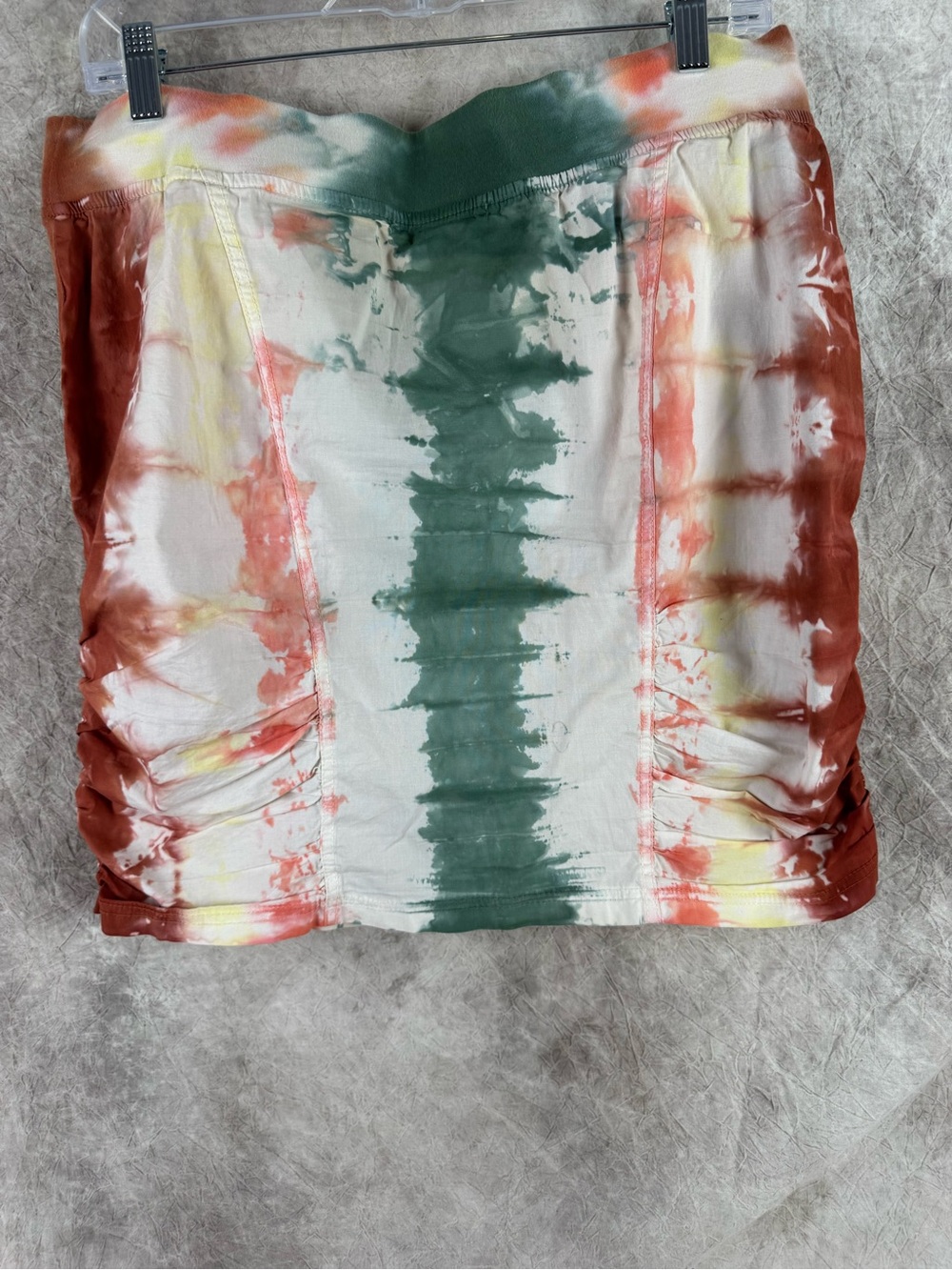 XCVI Green & Cream Tie-Dye  Mini Skirt summer festival skirt Large